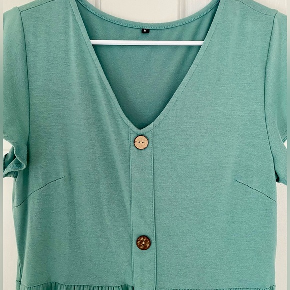 MITILLY Women's Casual T-Shirt Dresses Loose Swing Short Dress with Pockets - Picture 4 of 7